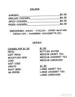 Gracie's Ice Cream And More menu