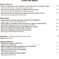 L'Écrin menu