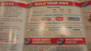 Domino's Pizza menu