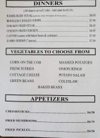 Mark's Place menu