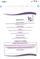 Ken'z Cuisine menu