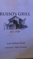 Russos Grill menu