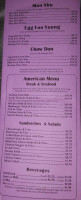 Golden Luck Lounge menu