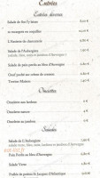 L'Aubergiste Gourmand menu