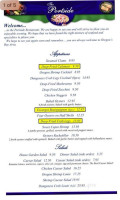 The Portside Restaurant menu