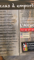 Alcyone menu