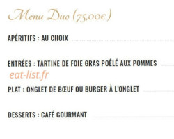 La Panthere menu