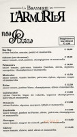 La Brasserie De L'armurier menu