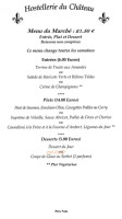 Hostellerie Du Chateau menu