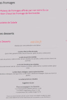 Au Pied Des Marais menu