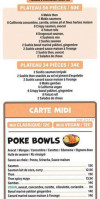 Fat Cat Sushi menu