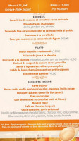 L'auberge De La Vanne menu