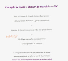 Auberge de l'Ile menu