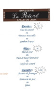 La Récré menu