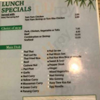 Zogam Cafe (thai Malaysian) menu