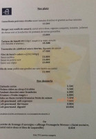 La Fee Maison menu