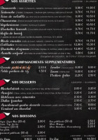 Le Tarbouche menu