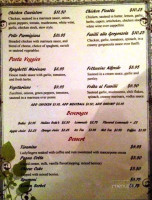 Mangiare Italian menu