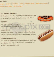 A W All-american Food menu