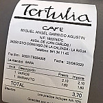 Tertulia menu