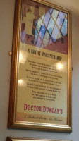 Dr. Duncan's menu