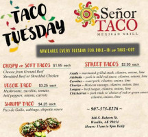 Senor Taco Mexican Grill menu