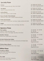 Pizza Hut menu