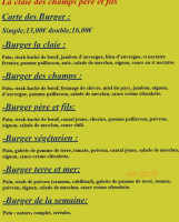 La Claie Des Champs menu