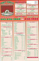 Port Jervis Pizza menu