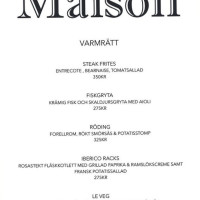 Brasserie Maison Restaurang Och Catering menu