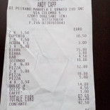 Pizzeria Andy Capp Carta