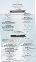 Clarks Landing Dockside Grill menu