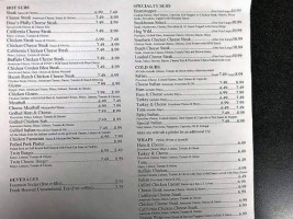 Dino's Wings Things menu