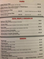 Jack And George's menu