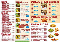 Keban Kebab menu