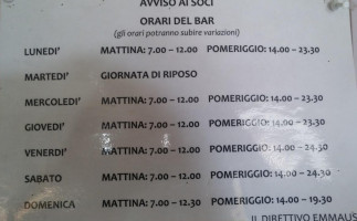 Patronato Di Tombelle menu