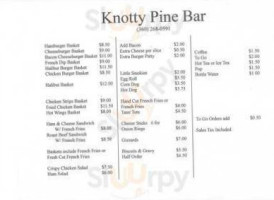 Knotty Pine Tavern menu