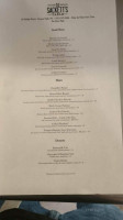 Sackett's Table menu