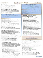 Beaver Creek Tavern menu