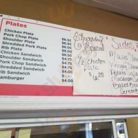 R&s Barbecue menu