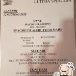Ultima Spiaggia Circulen menu