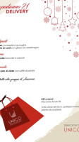 Unico Cucina, Pizza E Brace menu