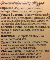 Fabio's Pizza menu