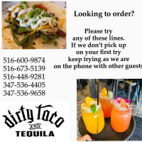 Dirty Taco Tequila food