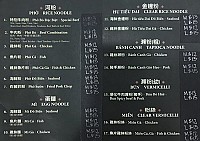 Pho Tau Bay menu