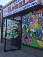 Hand Rolled Bagels food