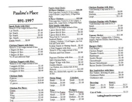 Amanda’s Diner menu