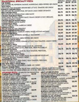 Argento's Pizza Palace menu