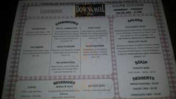 Downtown Diner menu