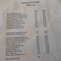 Torrey Park menu